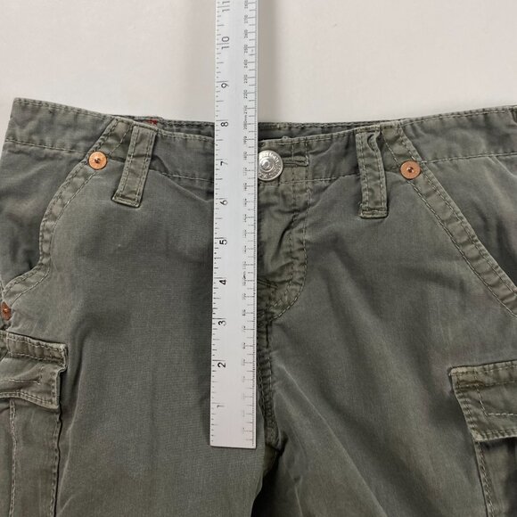 True Religion Girls Jenna Shorts Girls Size 12 Green Jean - Picture 9 of 12
